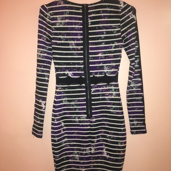 Material Girl Long Sleeve Dress with Mesh Detail - Picture 2 of 3